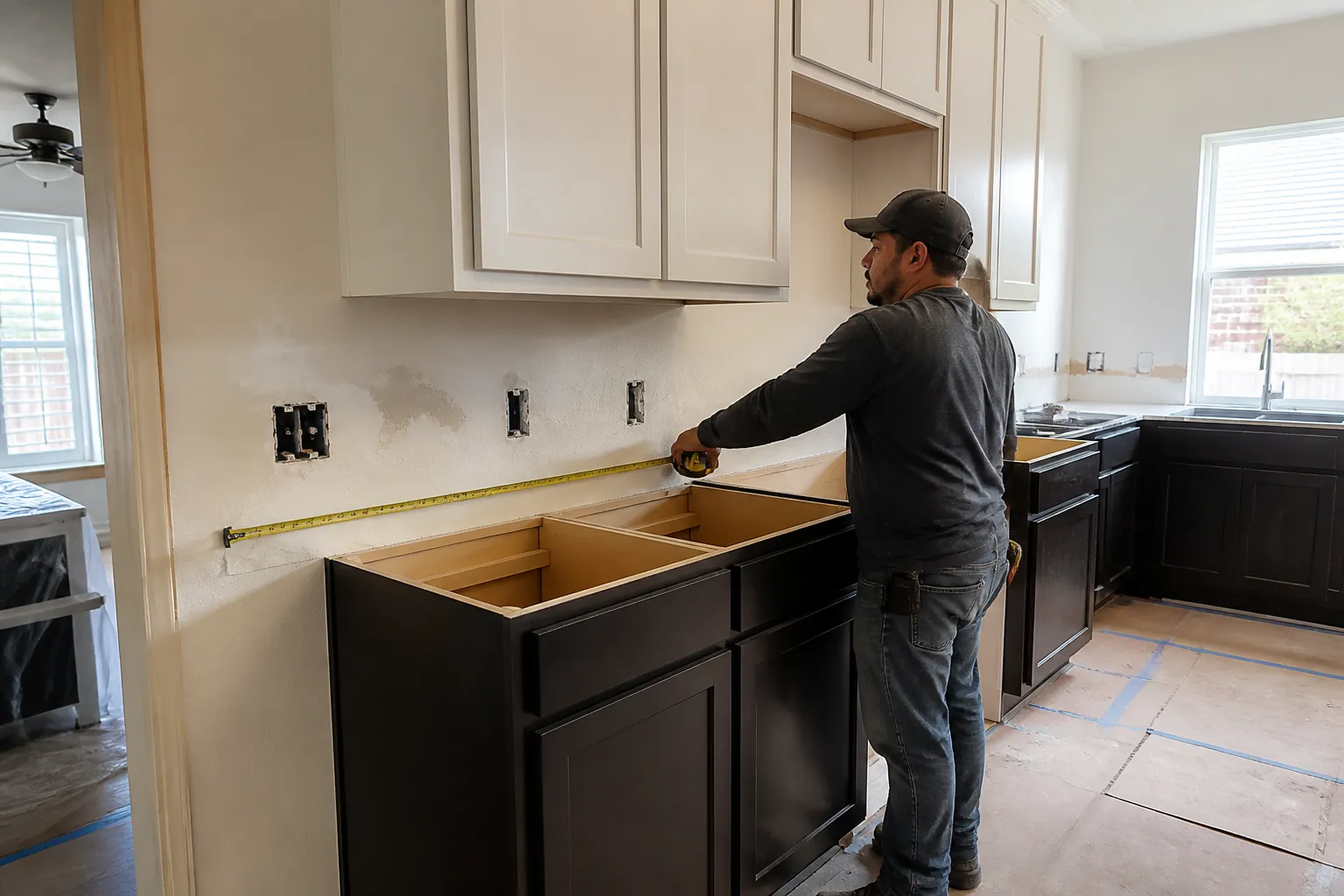 Countertop installation job site